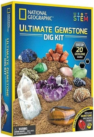 National Geographic Ultimate Gemstone Dig Kit, New, scruffy box