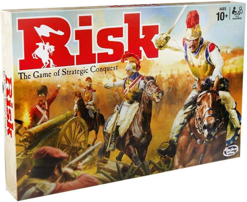 Risk Game, Strategy Board Game; 2-5 Players, 2 mission cards missing, used - very good condition