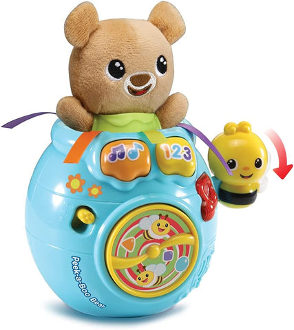 VTech Baby Peek-a-Boo Bear, English Version, Used- good, scratch marks on toy
