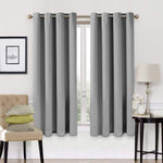 ASELAND Blackout Curtains 2 Panels Eyelet, Light Grey, condition new, no original packaging