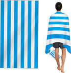 CNMTCCO Large Beach Quick Dry Towel with Bag, 160x90cm, Light Blue, condition new