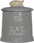 Banbury & Co Ceramic Cat Storage Treat Jar, chipped inside see pictures
