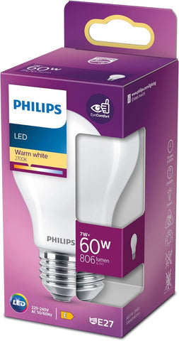 Philips LED Premium Frosted Light Bulb [E27 Edison Screw] 7W