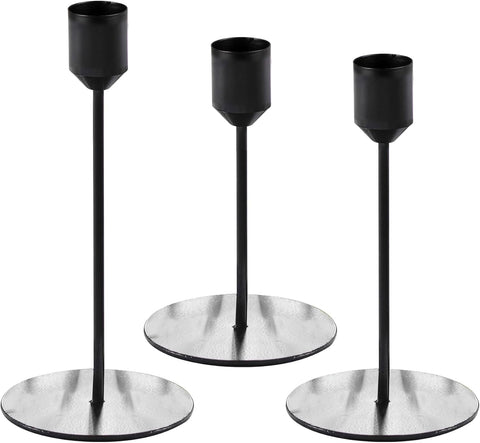 Ginger Ray Matte Black Candle Holders Pack of 3, New but open, slightly scruffy box