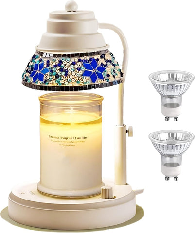 WARMCITY Electric Candle Warmer Lamp (White)  New but missing top screw top on lamp shade , does not affect use- tested