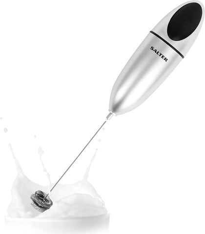 Salter Handheld Milk Frother Stainless Steel- new but open box