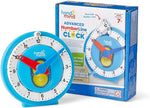 Learning Resources Advanced NumberLine Learning to Tell Time Clock, New but open, scruffy box