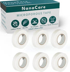NanaCare Microporous Surgical Tape 1.25cm x 10 m (6 Rolls) - slightly dirty box-best before 21/09/25- (ref E90)