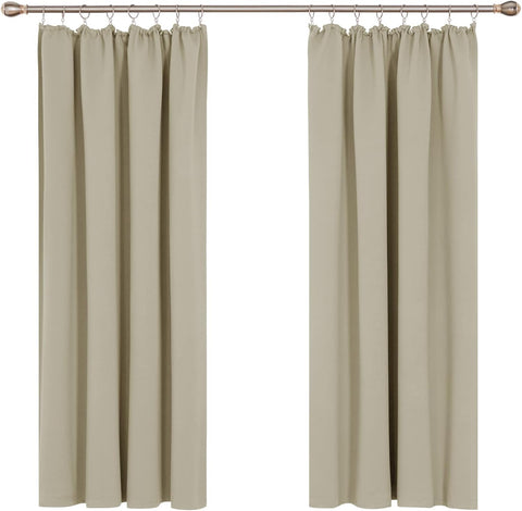 Deconovo Thermal Insulated Tape Top Curtains 66 x 54 Inch, grey , new, not in original packaging