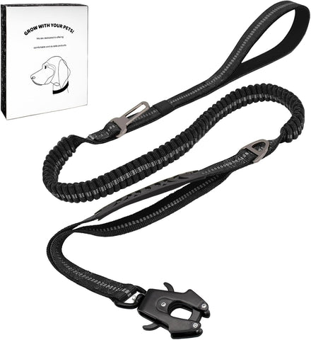 Dote on Tactical Dog Lead with Padded Handles for Medium Large Dogs, Black, New but damaged box