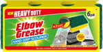 Elbow Grease Hand Grip Scourer - Heavy Duty Washing Up Sponge (6 Pack Yellow/Green)
