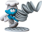 Plastoy Figurine Smurfs Plate Stack, Used- acceptable 2 pieces come away, need gluing back, scruffy box