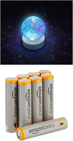 Playlearn SWGB Glitter Ball snow globe with LED color changing Mood Light- new but needs batteries - tested, opened box