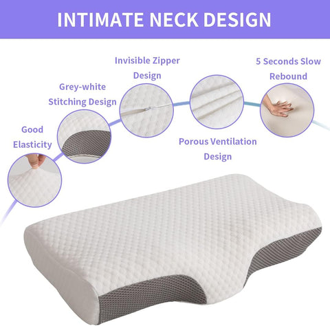 Good Nite Cervical Contour Memory Foam Pillow 36x60x13/10cm (White) condition new but zip broken, no original pack