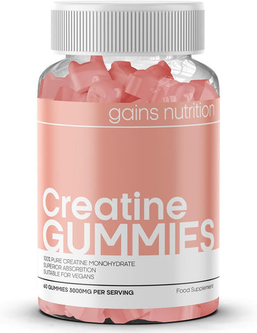 GN Creatine Gummies | 60 Chewable Creatine Gummies for Men & Women - 3000mg- best before 12/11/25