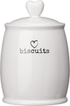 Premier Housewares Charm Biscuit Canister - White , new but the lid is missing , open box