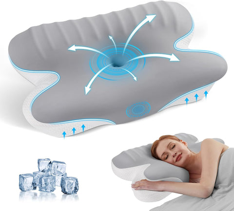 JINXIA Memory Foam Pillows for Sleeping - New but scruffy packaging