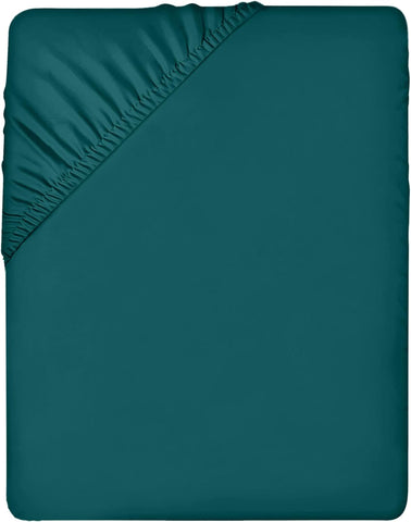 Utopia Bedding Fitted Sheet Super King, Teal - Deep Pocket 14 inch (35 cm) - new but scruffy packaging