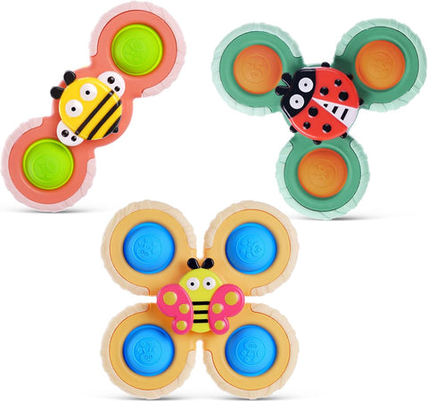 Vicloon Suction Cup Spinner Toys, 3PCS Baby Bath Toys, condition new but fading, no box