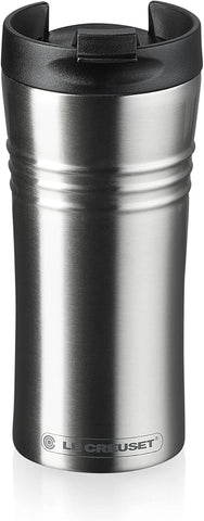 Le Creuset Travel Mug, Stainless Steel, 18 cm tall, 0.35 L, Matte Black - new but open box