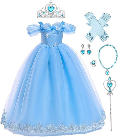 Cinderella Costume Children 11-12 yo,  refurbished  (Ref tt130)