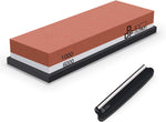 Sharpening Stone Professional 2-in-1 Double-Sided Knife Sharpener with Non-Slip Silicone Base - new but missing angle guides
