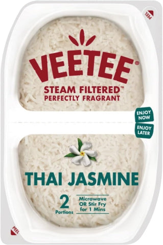 VEETEE Microwavable Thai Jasmine Rice Twin Pot 280g- best before 05/25