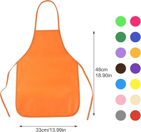 PLULON Art Aprons for Kids, Fabric Artist Aprons for Craft and Art Painting Activity- 28 pcs only - new but open scruffy packaging