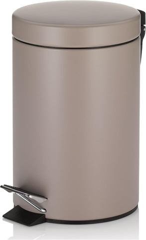 Kela Bin, Metal, Cashmere Brown, 3L, condition new but lid has dents in it, scruffy box, open