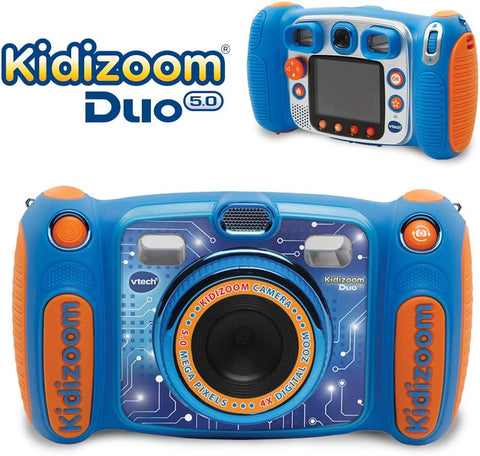 Kidizoom duo blue. Condition -used , lines on the screen but works fine, scruffy box , open box ( ref TT100)