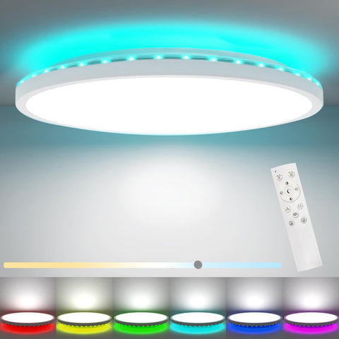 Peasur 30CM LED Ceiling Light 3000-6500K , new but small marks , open scruffy box , remote missing