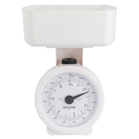 Salter Mechanical Kitchen Scale , 3kg Capacity,24x18cm- new but open scruffy box