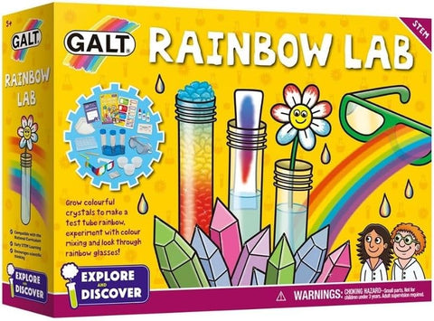 Galt Rainbow Lab Childrens Science Kit, New but glasses are broken, open, damaged box