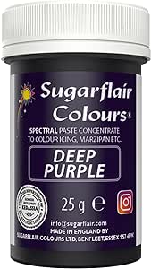Sugarflair Spectral Deep Purple Food Colouring Paste, 25g best before end 2027 (Ref E151)