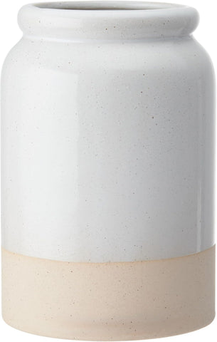 KitchenCraft Idilica Stoneware Utensil Holder, Cream, 18cm , new , open , scruffy box