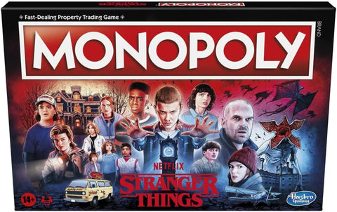 Hasbro Gaming Monopoly: Netflix Stranger Things Edition , used , acceptable condition , missing dice and cassettes