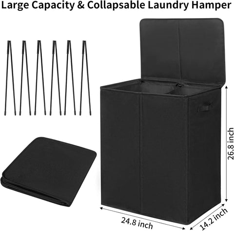 Chrislley 154L Laundry Basket, New but 12cm rip to the bottom fabric, not visible when basket standing, no original packaging