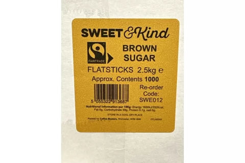 Sweet and Kind Brown Sugar Sachets - 1000 Pack - best before 08/24- (Ref E192)