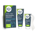 Veet Men Total Pro Intimate Hair Removal Cream Kit 150ml- scruffy/damaged box and taped