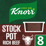 Knorr 8 Rich Beef Stock Pot 8 x 28g- best before 05/25- dented pack