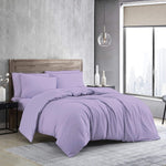 MistyMorning Plain Duvet Cover sets (Lilac, King) new, open packaging