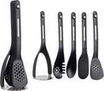 MasterClass Smart Space Nesting Magnetic Plastic / Silicone Kitchen Utensil Set, 9 x 9 x 30 cm- Black- new but only 4 pcs, no 2 missing-turner open scruffy box