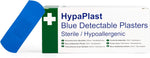 HypaPlast Blue Detectable Plaster, 7.2cm X 2.5cm, Pack of 100- best before 04/28- scruffy box