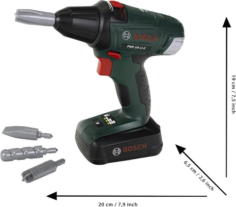 Theo Klein 8567 Bosch Cordless Screwdriver, Light and Sound- Multi - Colored- ‎3 y+-new but missing 1 piece /scruffy box