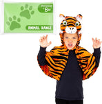 PRETEND TO BEE Tiger Cape Dress Up Costume, one size, New but scruffy bag