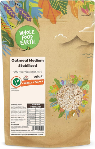 Wholefood Earth Oatmeal Medium Stabilised 500 g- best before 18/12/24