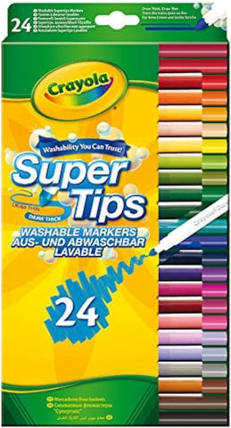 CRAYOLA SuperTips Washable Markers, new condition , damaged box