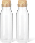 HEFTMAN Glass Carafe Bottles 2 Pack - 1 litre, new in original box