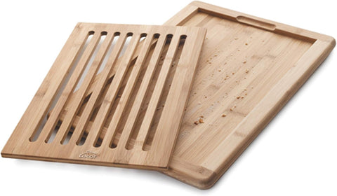 Lacor Bamboo Bread Cutting Board, Brown, 40 x 30 x 2 cm , new but small split on top board , no original packaging