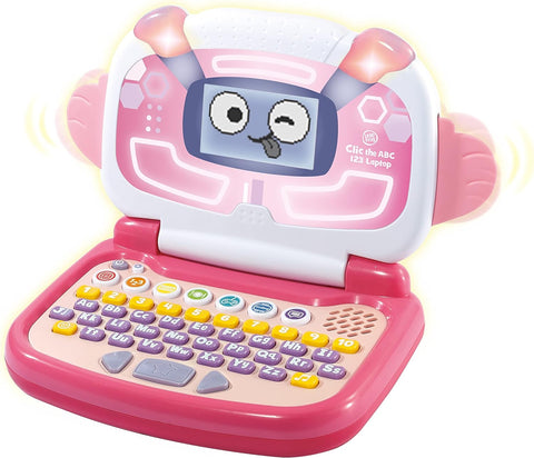 Leapfrog Clic the ABC 123 Laptop pink , used acceptable condition , no box or instructions